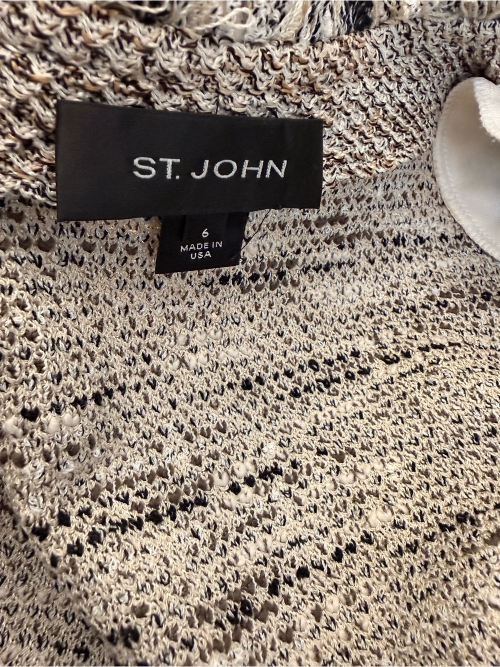 St. John Tweed-Inspired Fringe-Trim Knit Blazer - Picture 11 of 13